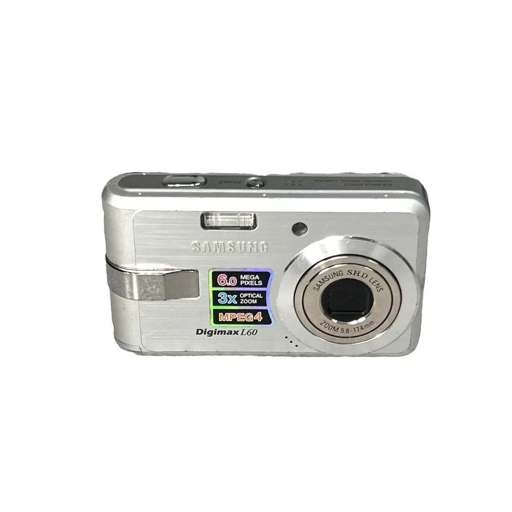 Samsung Digimax L60 6MP Digital Camera 3x Zoom Battery‎ Included Parts Only